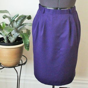 Vtg 80's Principles purple pencil skirt size 18